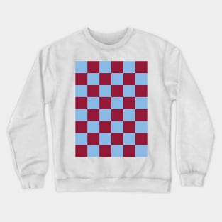 Claret and Blue Checkered Crewneck Sweatshirt